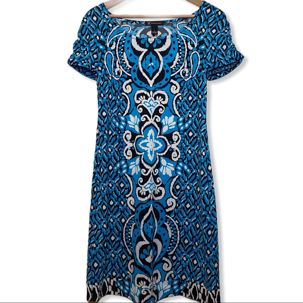 INC Boho Print Rhinestone Midi Dress